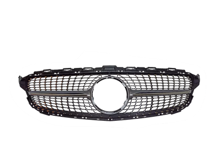 💥GRIGLIA RADIATORE ARGENT DIAMANTA DATTO PER Mercedes Benz Classe C W205 14💥