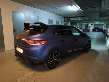 🔥0387 SPOILER TETTO ADATTO PER RENAULT MEGANE 4 GT LOOK RS NERO LUCIDO🔥
