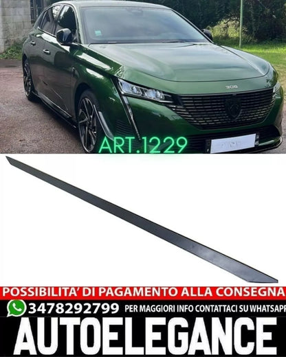 ✨1229 MINIGONNE ADATTE PER PEUGEOT 308 LOOK NERO LUCIDO DESIGN SPORTIVO✨