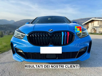 💥1243 CALANDRA PER BMW SERIE 1 F40 GRIGLIA ANTERIORE NERA LOOK M SPORT💥