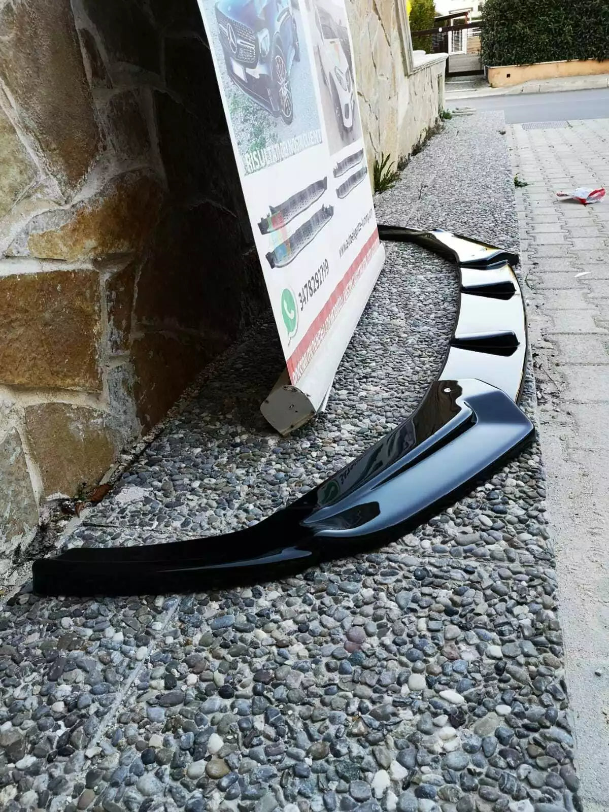 💥0019 SOTTO PARAURTI ANTERIORE AUDI A6 C8 RS6 2018+ SPLITTER ABS NERO 0019💥