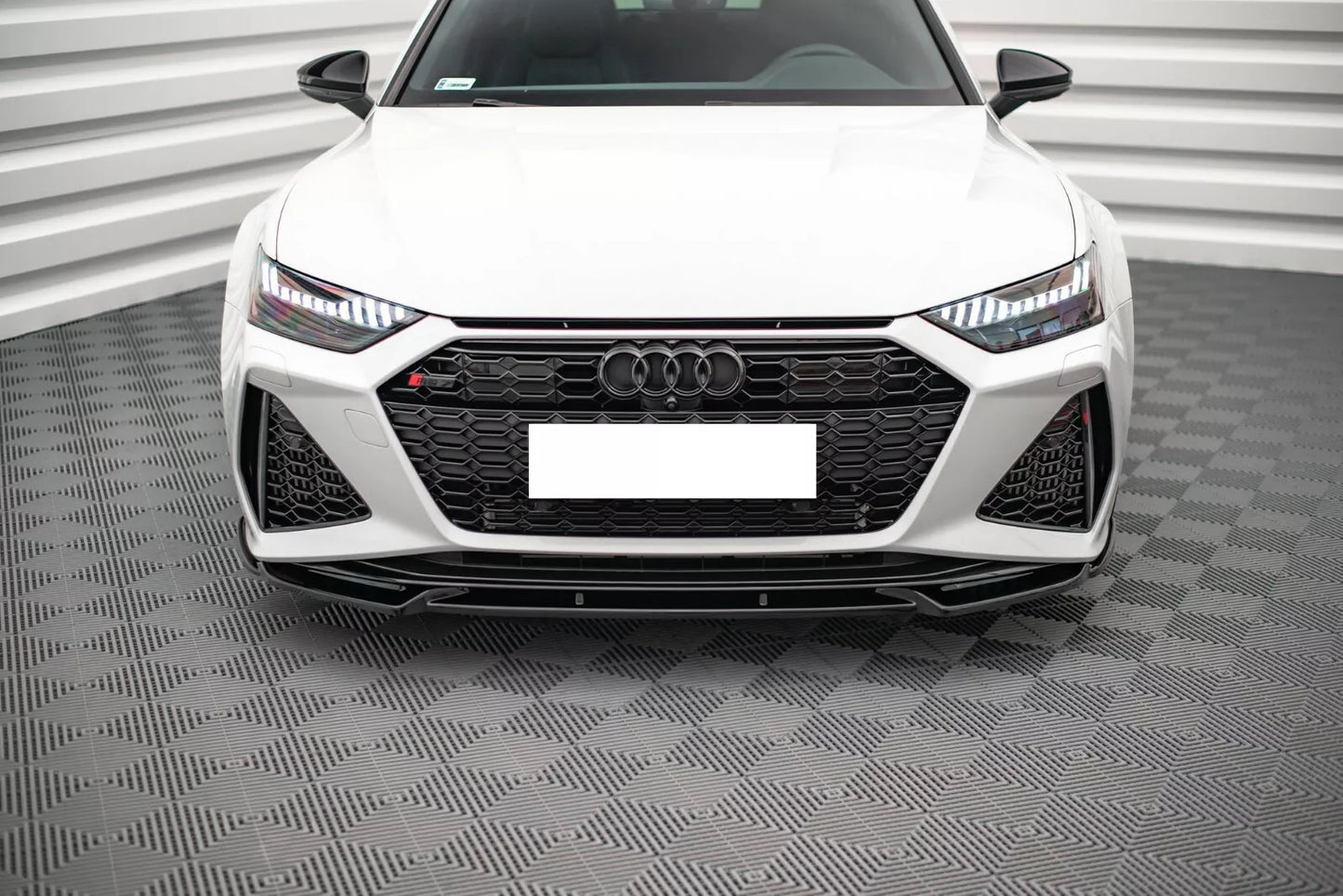 💥0019 SOTTO PARAURTI ANTERIORE AUDI A6 C8 RS6 2018+ SPLITTER ABS NERO 0019💥