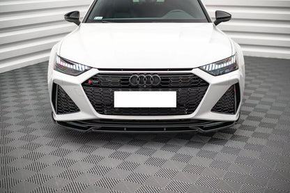 💥0019 SOTTO PARAURTI ANTERIORE AUDI A6 C8 RS6 2018+ SPLITTER ABS NERO 0019💥