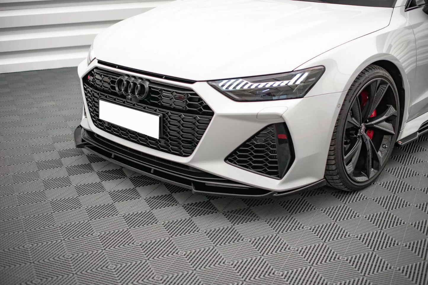 💥0019 SOTTO PARAURTI ANTERIORE AUDI A6 C8 RS6 2018+ SPLITTER ABS NERO 0019💥