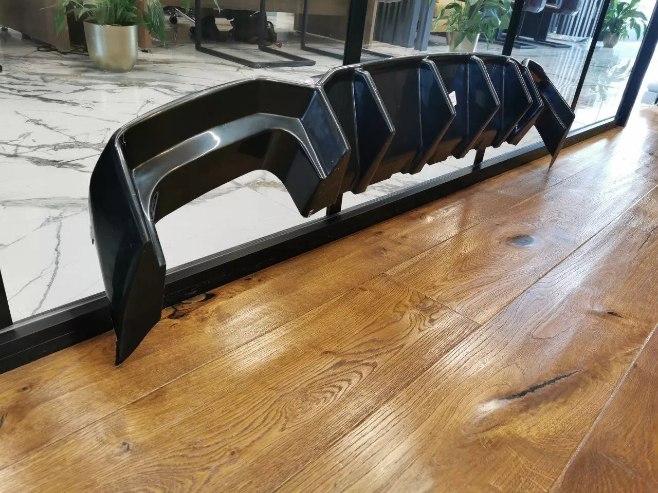 🔥1792 Rear bumper diffuser suitable for audi a6 c8 sline 2018+ glossy black 🔥