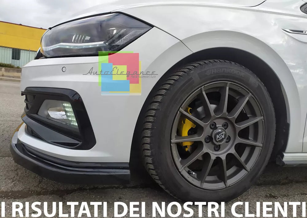 ⭐0872 SPLITER ADATTO PER VW POLO AW1 RLINE  IN ABS NERO LUCIDO ⭐