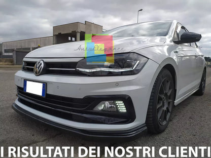 ⭐0872 SPLITER ADATTO PER VW POLO AW1 RLINE  IN ABS NERO LUCIDO ⭐