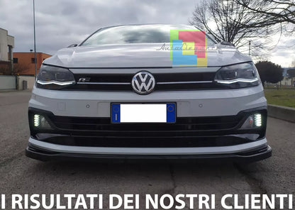 ⭐0872 SPLITER ADATTO PER VW POLO AW1 RLINE  IN ABS NERO LUCIDO ⭐