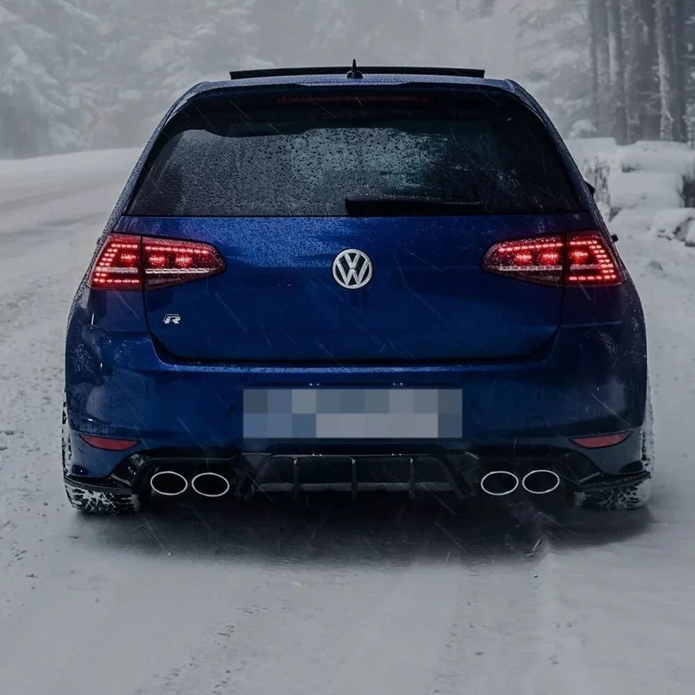 ✨1847 DIFFUSORE ADATTO PER VW GOLF 7 2013-2016 R LOOK TUNING NERO LUCIDO✨