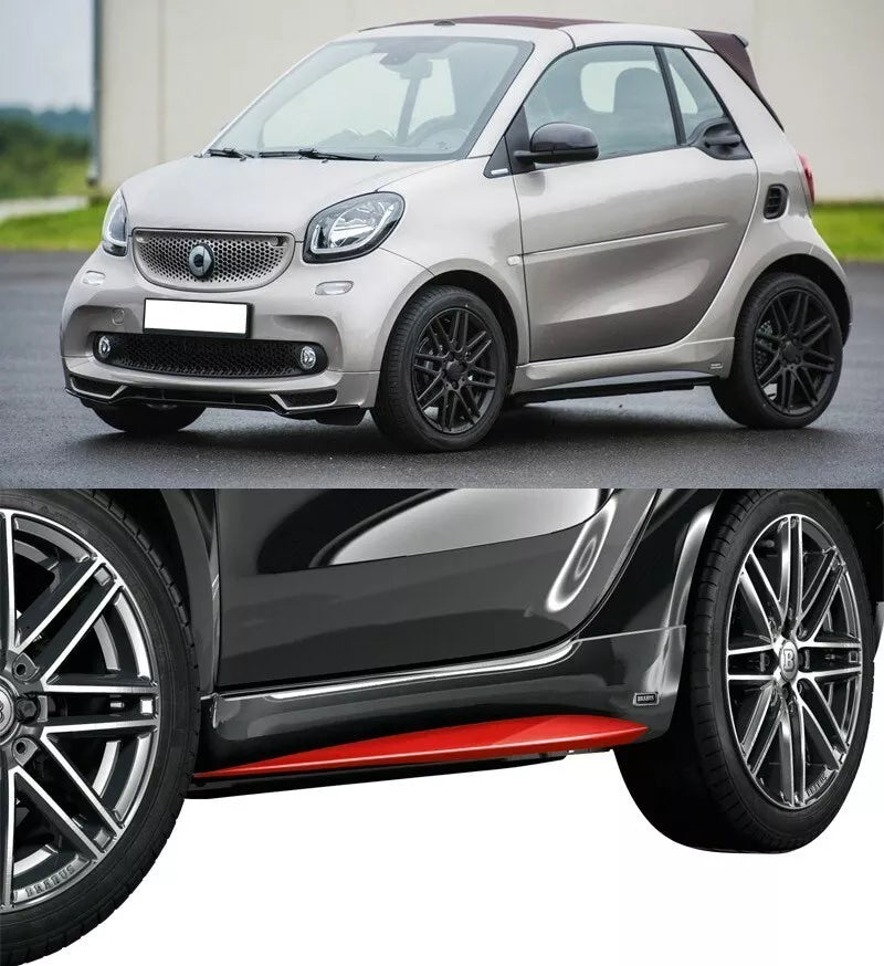 💥1752 MINIGONNE SMART 453 FORTWO ABS LOOK BRABUS NERO LUCIDO (ECONOMICHE)💥