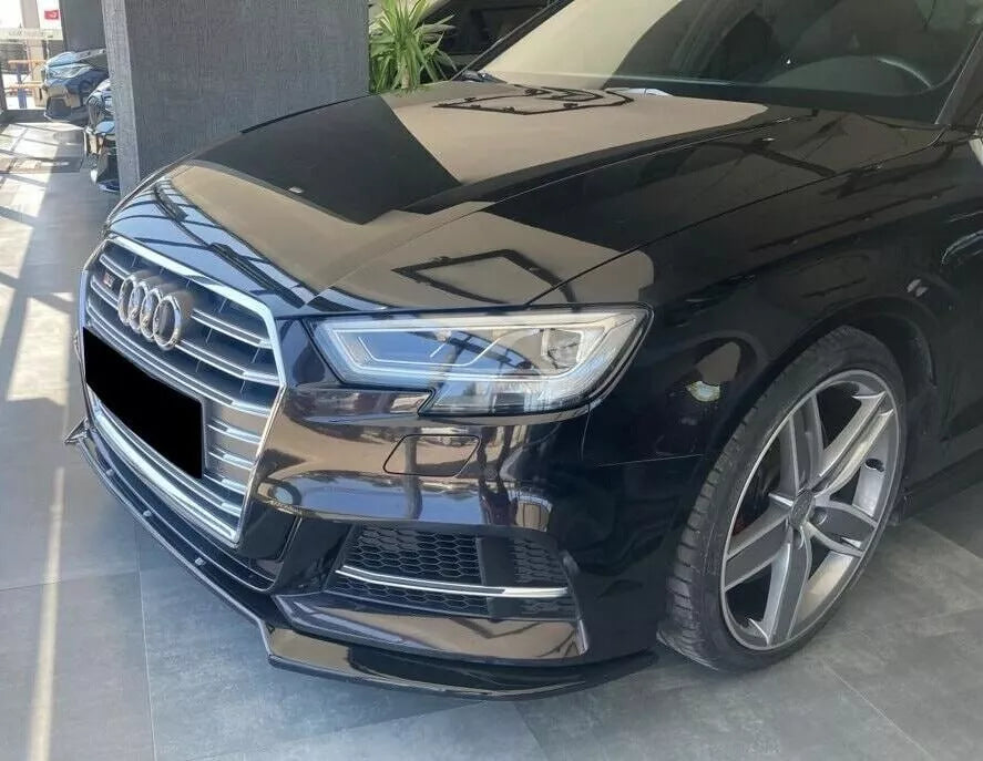 🔥1789 SPLITTER ADATTO PER AUDI A3 8V 2017-2020 S3 SLINE NERO LUCIDO V.2🔥