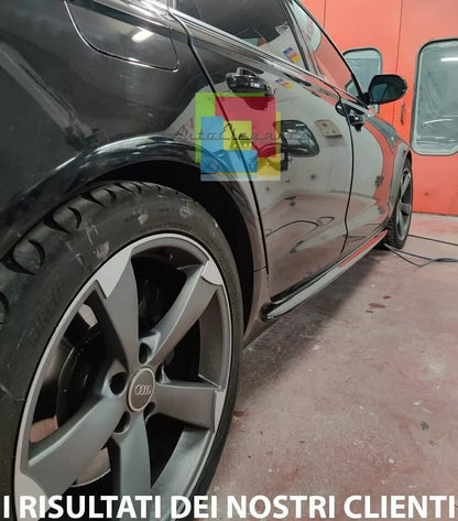 💥MINIGONNE ADATTE PER AUDI A6 4G DAL 2011 AL 2018 NERO LUCIDO LOOK SPORTIVO💥