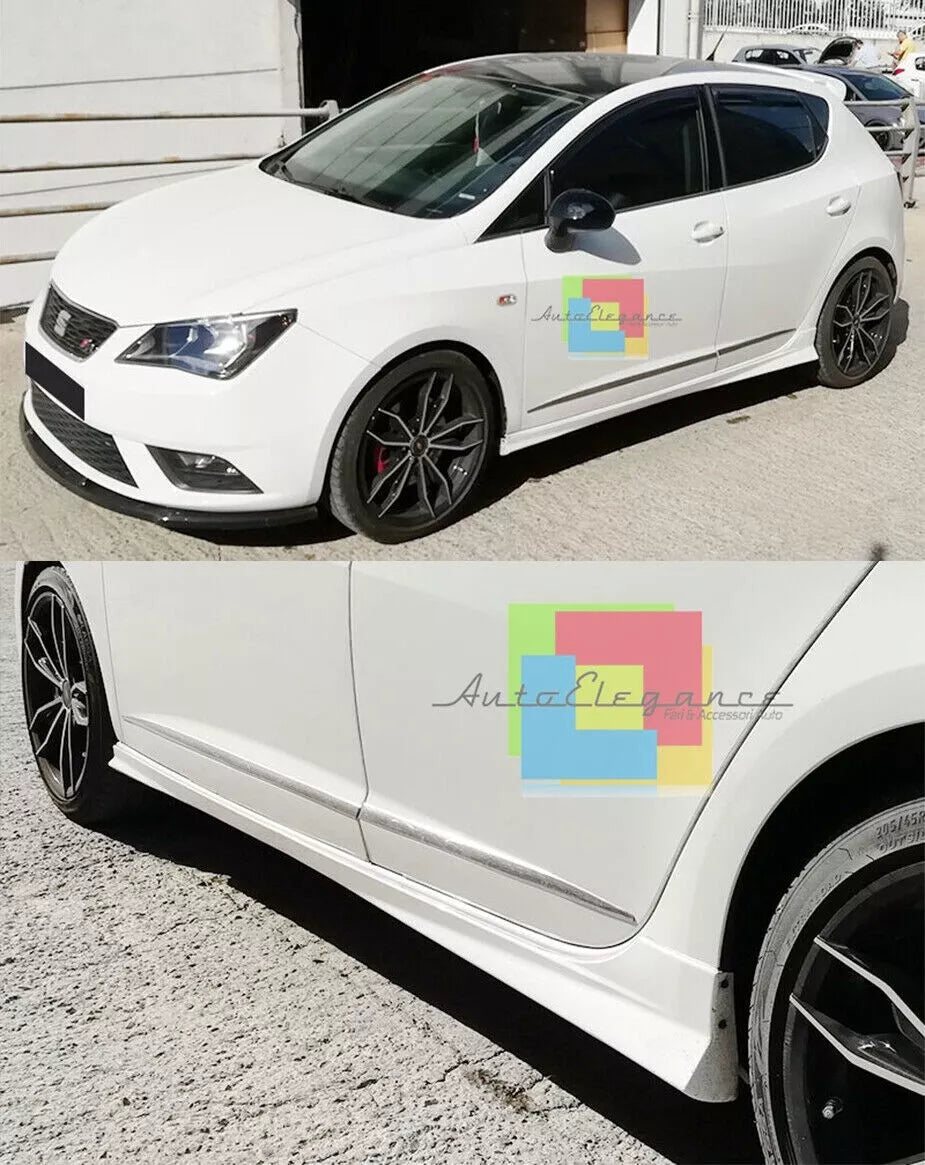 ⭐SEAT IBIZA 6J 2008-2018 5 PORTE MINIGONNE LATERALI SOTTO PORTA FR ABS /PLASTIC⭐