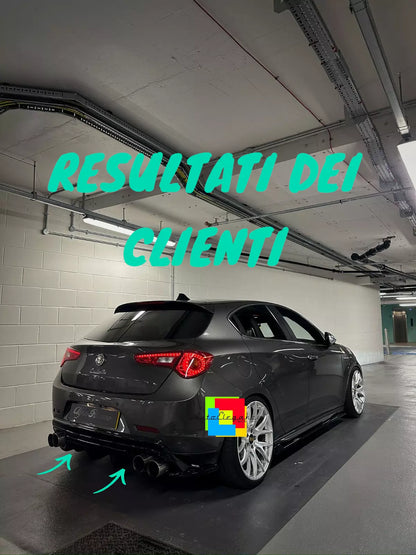 🔥0405 DIFFUSORE ADATTO PER GIULIETTA LOOK QUADRIFOGLIO NERO LUCIDO🔥