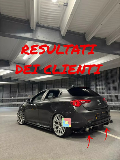 🔥0405 DIFFUSORE ADATTO PER GIULIETTA LOOK QUADRIFOGLIO NERO LUCIDO🔥