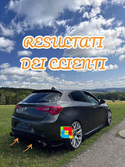 🔥0405 DIFFUSORE ADATTO PER GIULIETTA LOOK QUADRIFOGLIO NERO LUCIDO🔥