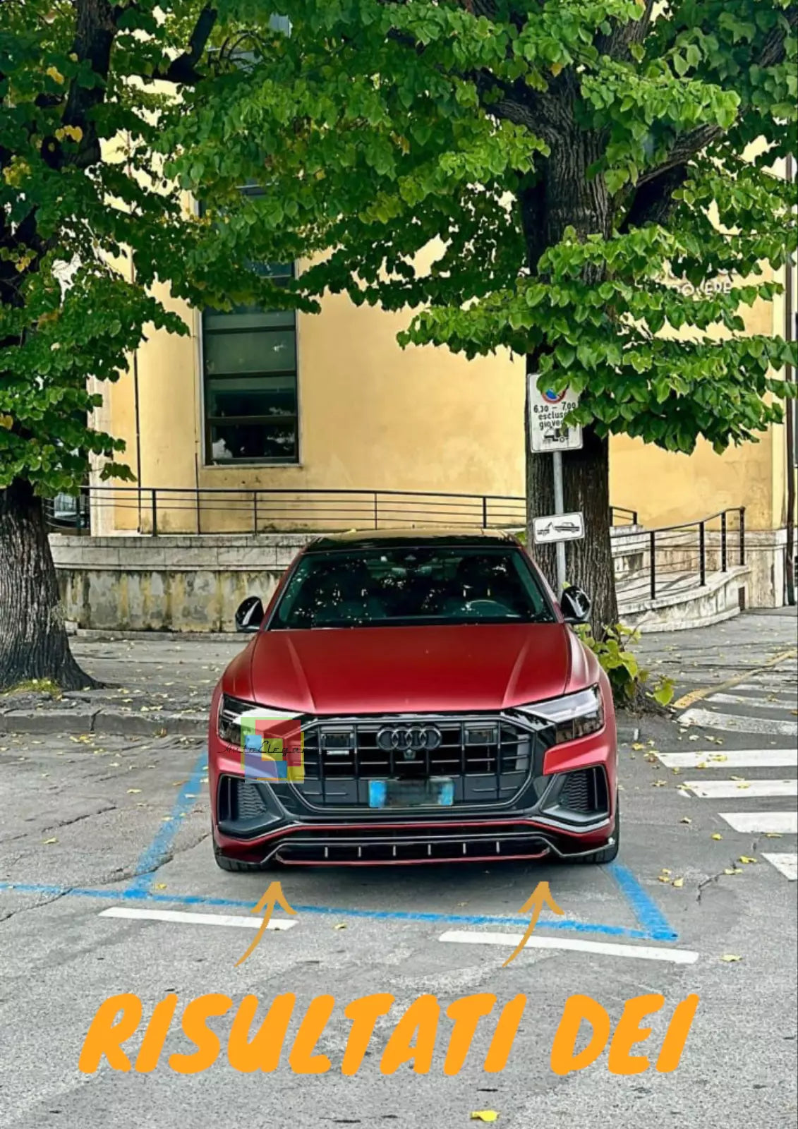 💥 1837 SPLITTER ADATTO PER AUDI Q8 2018-2024 SLINE SQ8 NERO LUCIDO💥