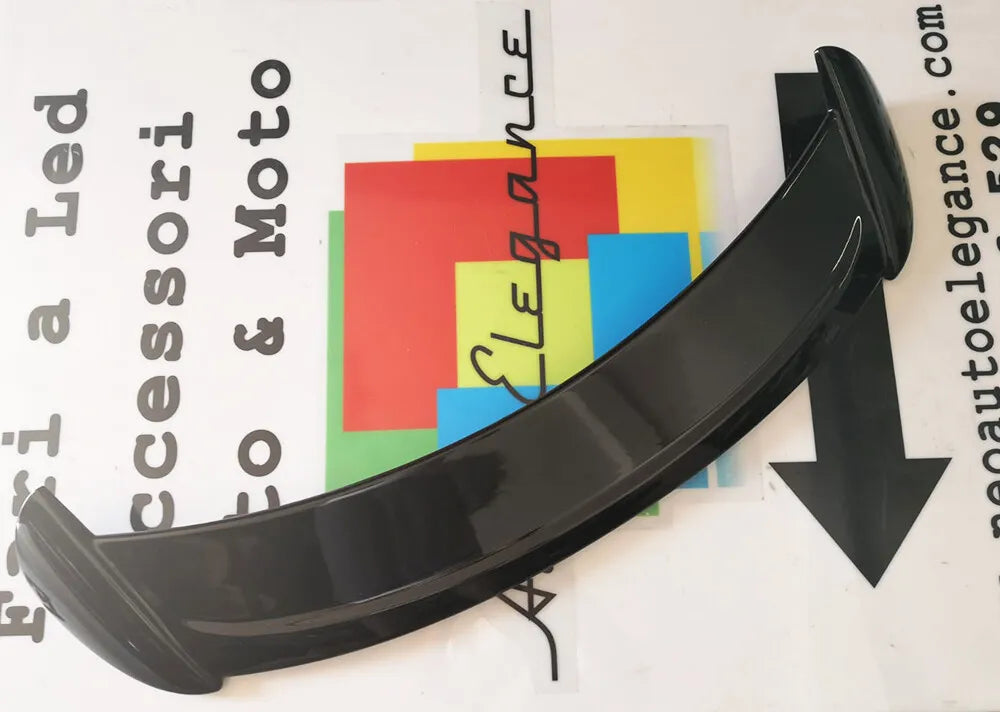 💥0652 RENAULT CLIO MK4 4 12-18 SPOILER TETTO LOOK SPORTIVO ABS NERO LUCIDO💥