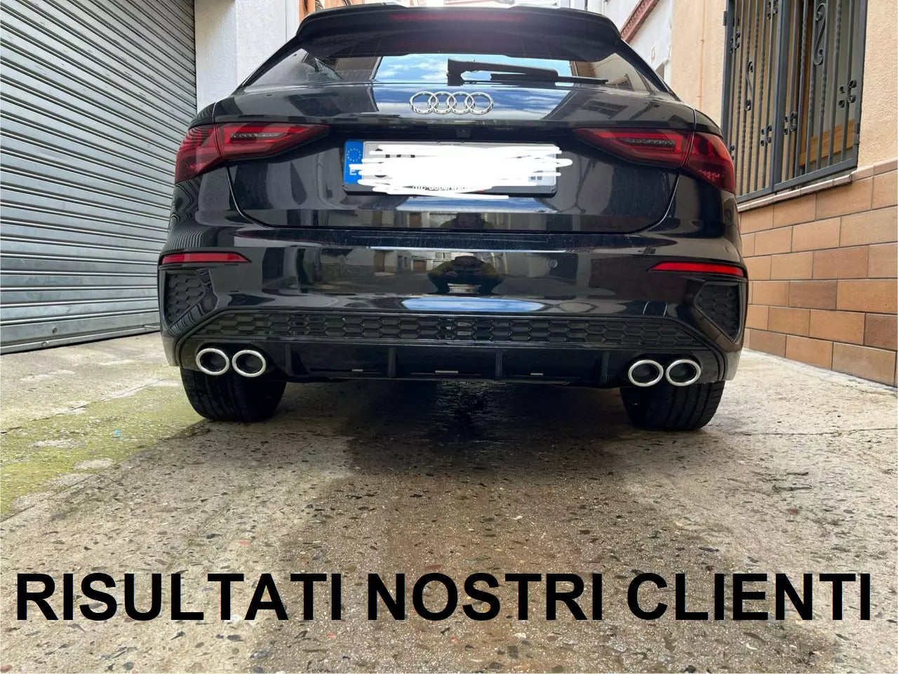 💎1085 DIFFUSER SUITABLE FOR AUDI A3 8Y 20+ SPORTBACK LOOK S3 FOR SLIN BUMPER💎 