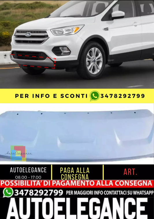 Spoiler paraurti anteriore argento adatto per Ford Kuga 2017 - 2019