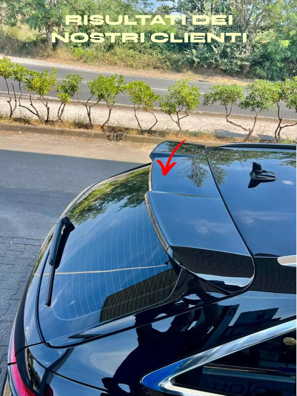 💎1379 Spoiler ADATTO PER AUDI A6 C8 Avant Rear Spoiler Nero lucido ABS / 18+💎