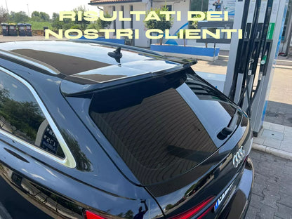 💎1379 Spoiler ADATTO PER AUDI A6 C8 Avant Rear Spoiler Nero lucido  ABS / 18+💎