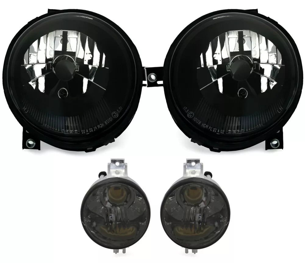 🔥Fari + frecce in vetro trasparente nero in set per VW Lupo 6X dal 1998-🔥