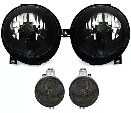 🔥Fari + frecce in vetro trasparente nero in set per VW Lupo 6X dal 1998-🔥