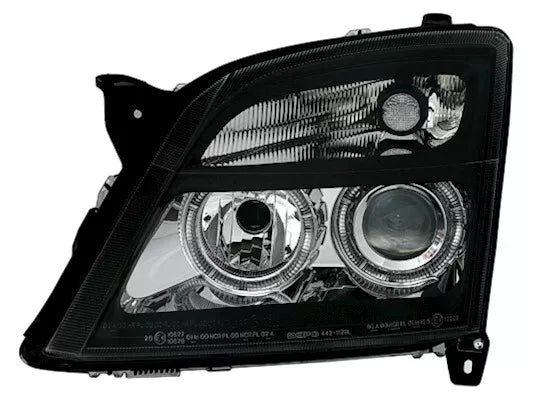 🔥Set fari Angel Eyes per Opel Vectra C + Signum in vetro trasparente nero H7🔥