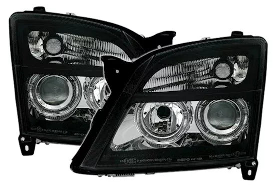 🔥Set fari Angel Eyes per Opel Vectra C + Signum in vetro trasparente nero H7🔥