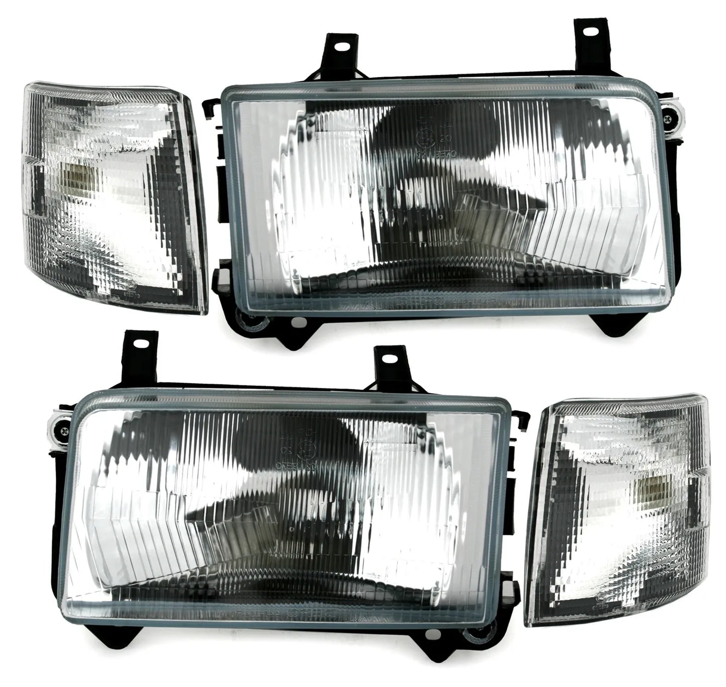 🔥Set fari con frecce per VW T4 90-03 sinistra destra in nero set H4🔥
