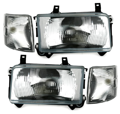 🔥Set fari con frecce per VW T4 90-03 sinistra destra in nero set H4🔥