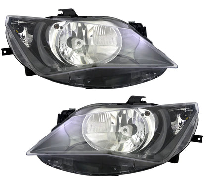 🔥Set of headlights for Seat Ibiza 4 6J 2012- Single black halogen H4 LWR🔥