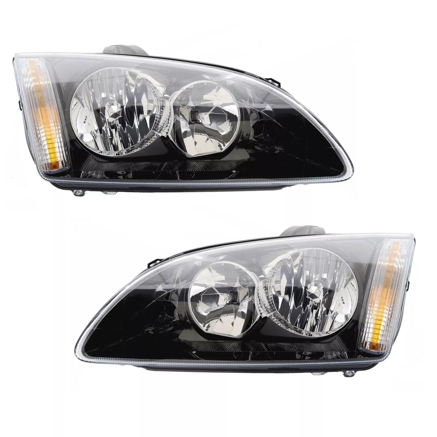 🔥Set fari per Ford Focus 2 MK2 2004-2008 H1 H7 alogeni LWR in nero🔥