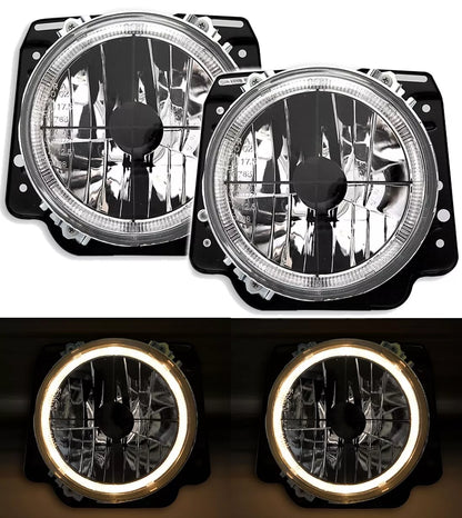 🔥Set fari Angel Eyes con mirino per VW GOLF 2 II 19E vetro trasparente 960321🔥