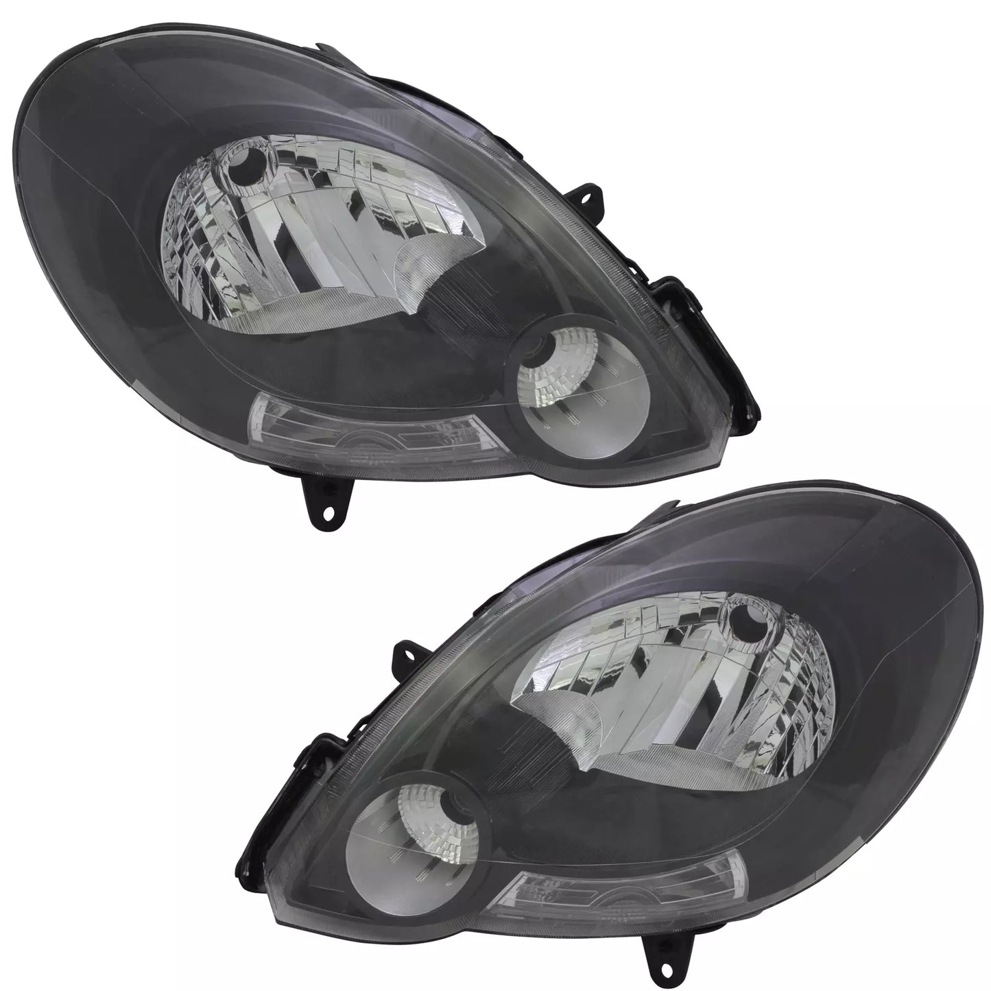 🔥Set fari per Renault Kangoo 2 2013- alogeni neri H4 TFL LWR🔥