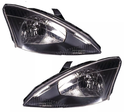 🔥Set fari per Ford Focus MK1 1998-2001 in nero alogeno H4 LWR🔥