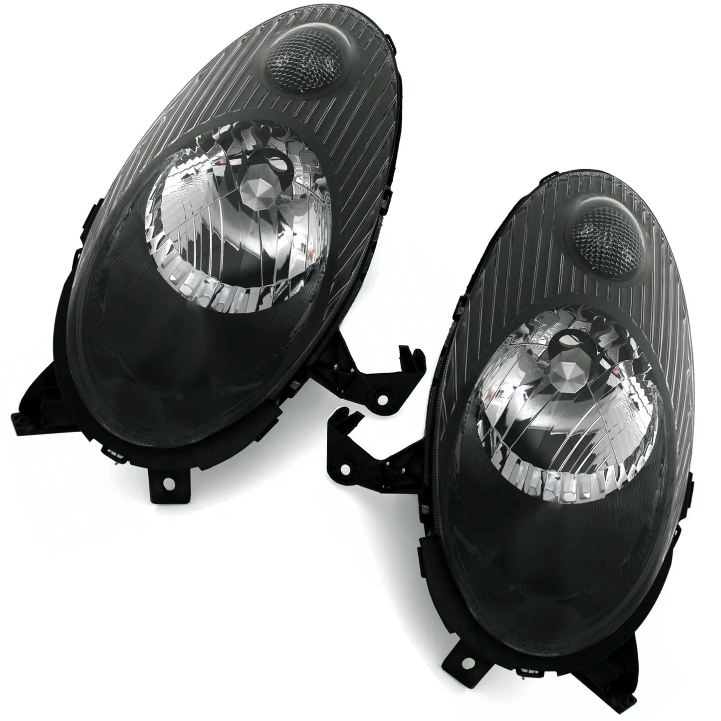 🔥Set fari per Nissan Micra K12 2003-2007 H4 alogeni neri🔥