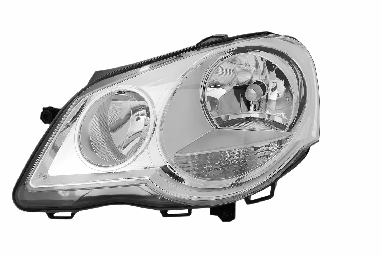 🔥Set fari per VW Polo 9N 2005-12 H1 H7 LWR attuatore cromato alogeno 🔥
