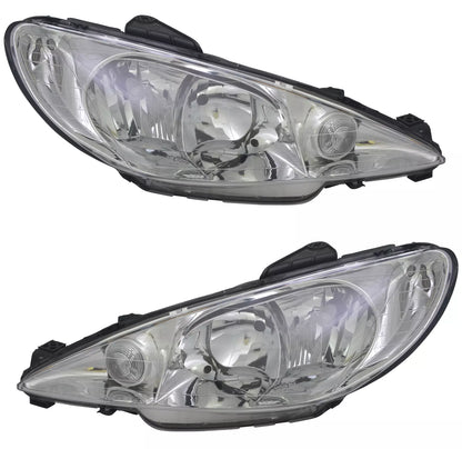 🔥Set fari per Peugeot206 + 206 CC dal 2005- H1 H7 alogeni LWR sinistro destro🔥