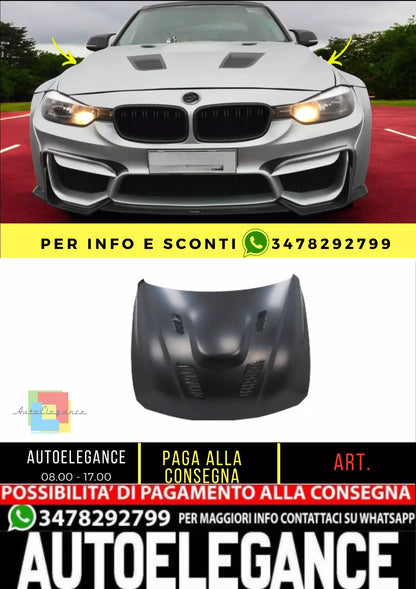 ⭐ Cofano motore adatto per BMW Serie 3 F30 F31 F35 11-2019 Serie 4 F32 F33 F36 ⭐