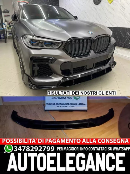 💥1026 SPLITTER ADATTO PER X6 G06 2020-2023 MSPORT NERO LUCIDO💥