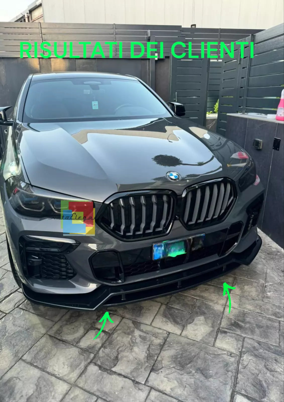💥1026 SPLITTER ADATTO PER X6 G06 2020-2023 MSPORT NERO LUCIDO💥