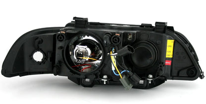 🔥Set fari Angel Eyes per serie 5 BMW E39 1995-2000 V2 anelli LED neri H7🔥