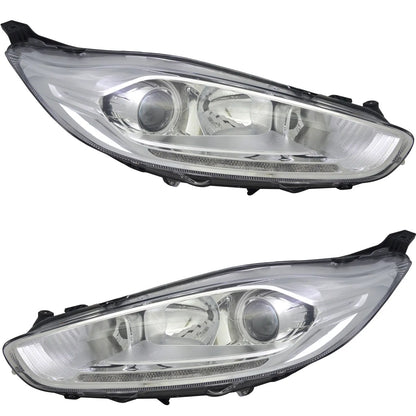 🔥Set fari per Ford Fiesta MK7 2012- DRL H1 H7 LWR attuatore cromato🔥