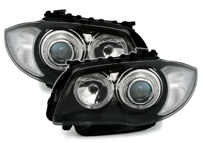 🔥Set fari Angel Eyes per BMW E81 E82 E87 E88 04-11 1 anello LED nero🔥