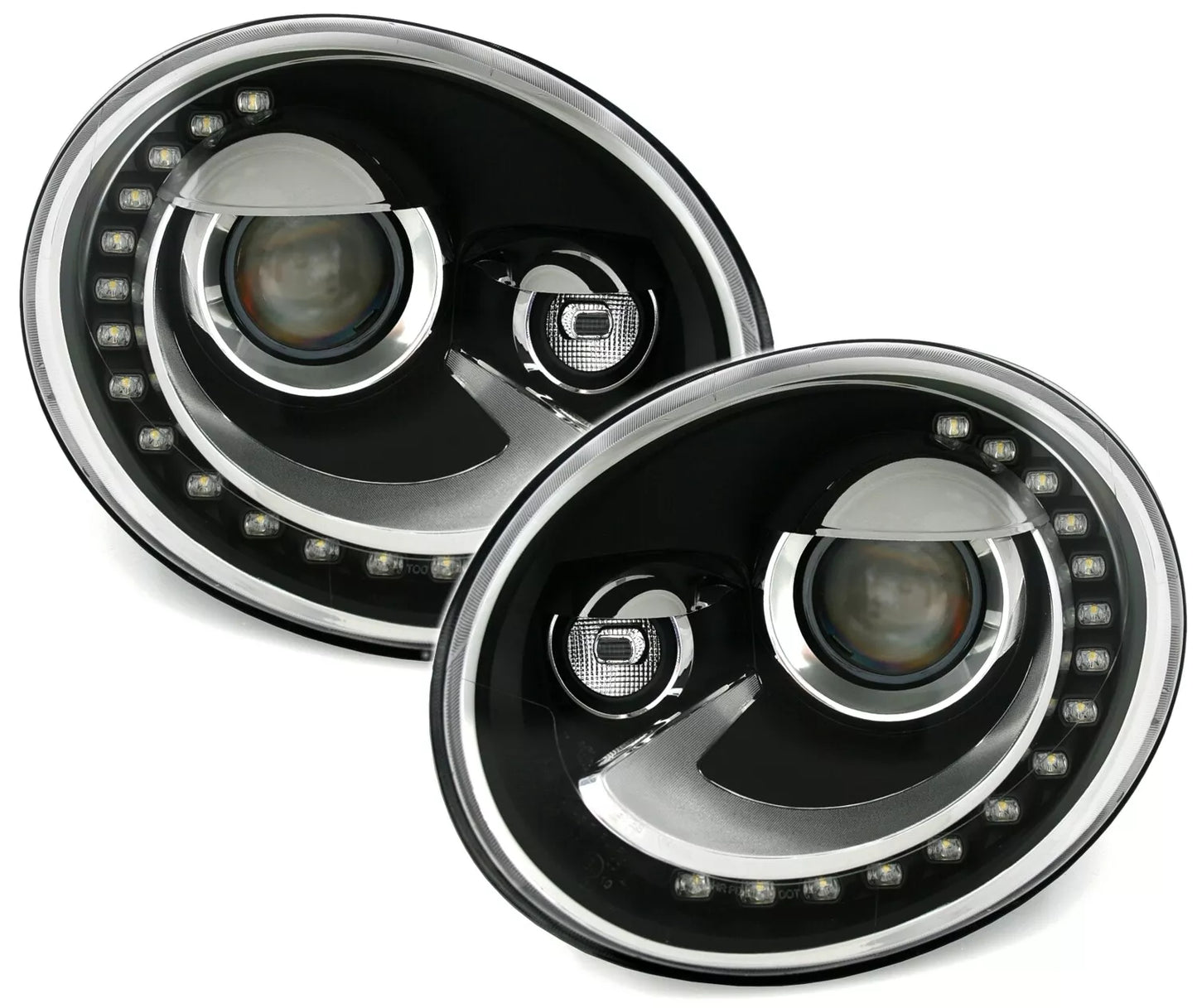🔥Set fari con luci di marcia diurna a LED per VW Beetle 5C2011 Ottica Eagle Eyes Xenon🔥