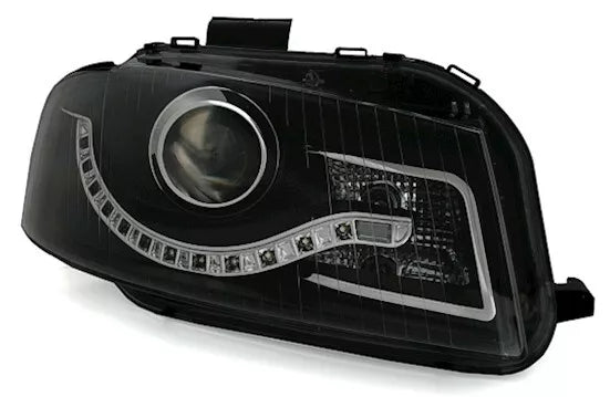 🔥Set fari neri per Audi A3 8P + 8PA con ottica luce di marcia diurna a LED🔥