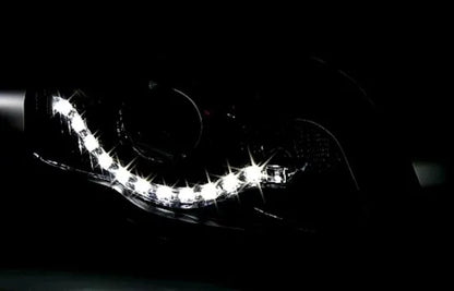 🔥Set fari neri per Audi A3 8P + 8PA con ottica luce di marcia diurna a LED🔥