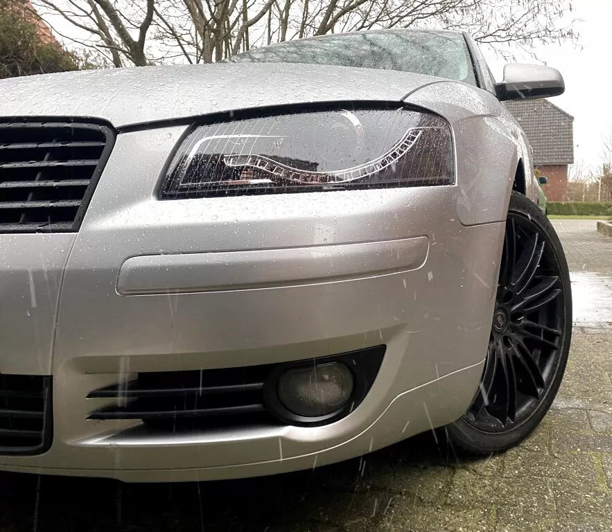 🔥Set fari neri per Audi A3 8P + 8PA con ottica luce di marcia diurna a LED🔥